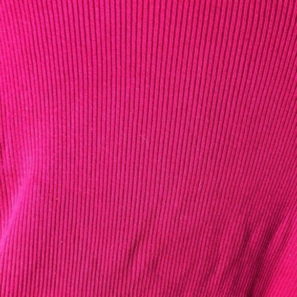 L Anne Klein Pink Ribbed Knit Sweater - Picture 2 of 7